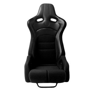 Cipher Auto® - CPA2002 Viper Series Black Leatherette Racing Seats with Carbon Leatherette Inserts and Black Stitching