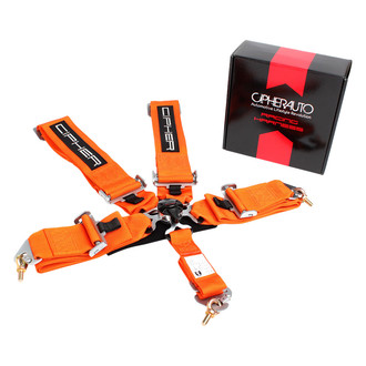 Cipher Auto® - 5-Point Camlock Racing Harness, Orange