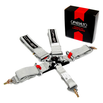 Cipher Auto® - 5-Point Camlock Racing Harness, Gray