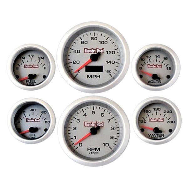 Classic Dash® - Concourse Series 3-3/8" Silver 6-Gauge Set
