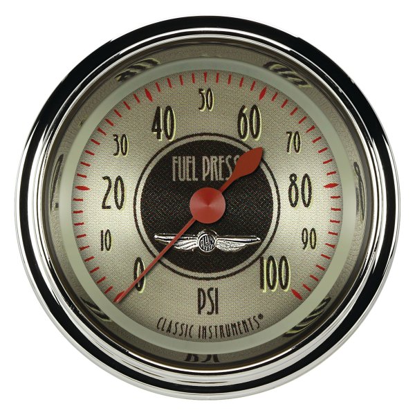 Classic Instruments® - All American Nickel Series 2-1/8" Fuel Pressure Gauge, 100 psi