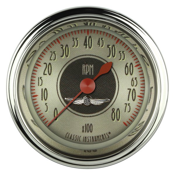 Classic Instruments® - All American Nickel Series 2-1/8" Tachometer, 8,000 RPM
