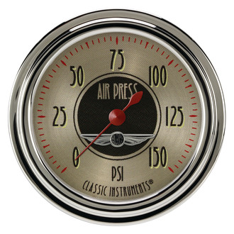 Classic Instruments® - All American Nickel Series 2-5/8" Air Pressure Gauge, 150 psi