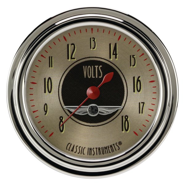 Classic Instruments® - All American Nickel Series 2-5/8" Voltmeter, 8-18 V