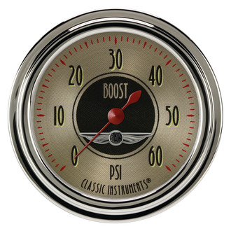 Classic Instruments® - All American Nickel Series 2-5/8" Boost Gauge, 60 psi
