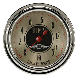 Classic Instruments® - All American Nickel Series 2-5/8" Fuel Pressure Gauge, 15 psi