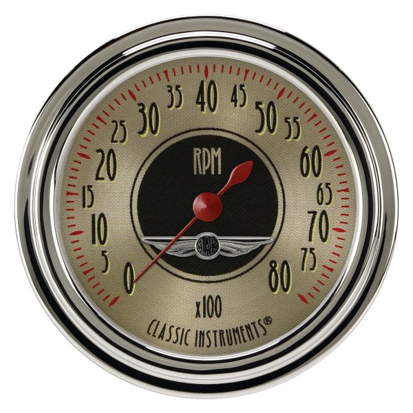 Classic Instruments® - All American Nickel Series 2-5/8" Tachometer, 8,000 RPM
