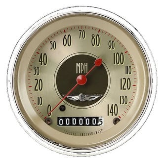 Classic Instruments® - All American Nickel Series 3-3/8" Speedometer, 140 MPH