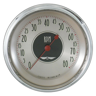 Classic Instruments® - All American Nickel Series Tachometer, 8,000 RPM