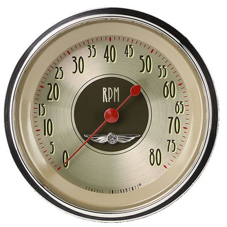 Classic Instruments® - All American Nickel Series 3-3/8" Tachometer, 8,000 RPM