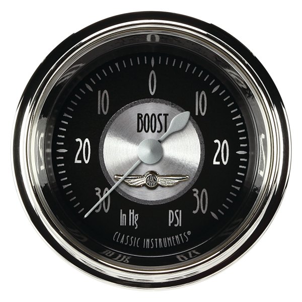 Classic Instruments® - All American Tradition Series 2-1/8" Boost/Vacuum Gauge, -30 in Hg +30 PSI