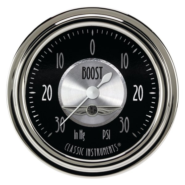 Classic Instruments® - All American Tradition Series 2-5/8" Boost/Vacuum Gauge, -30 in Hg +30 PSI