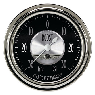 Classic Instruments® - All American Tradition Series Boost/Vacuum Gauge, -30 in Hg +30 PSI