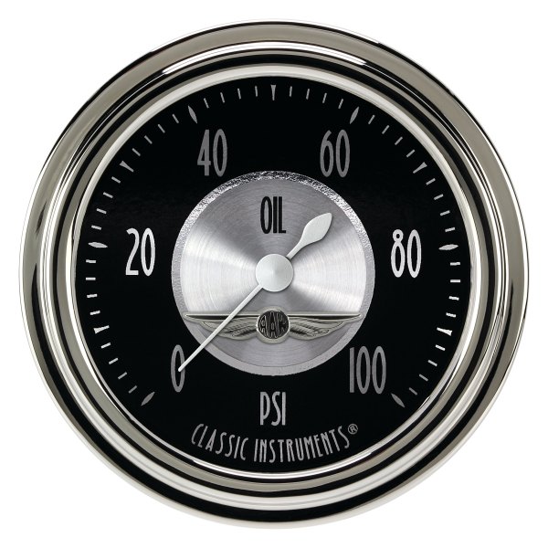 Classic Instruments® - All American Tradition Series 2-5/8" Oil Pressure Gauge, 100 psi