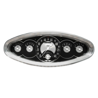 Classic Instruments® - All American Tradition Series Custom 6-Gauge Kit, 140 MPH, 8,000 RPM, 240-33