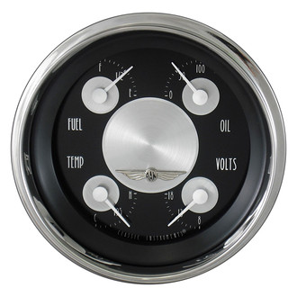 Classic Instruments® - All American Tradition Series 3-3/8" Quad Gauge, 240-33, 8-18 V