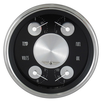 Classic Instruments® - All American Tradition Series 4-5/8" Quad Gauge, 0-90, 8-18 V