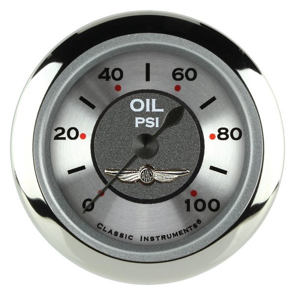 Classic Instruments® - All American Series 2-1/8" Oil Pressure Gauge, 100 psi