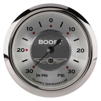 Classic Instruments® - All American Series 2-5/8" Boost/Vacuum Gauge, -30 in Hg +30 PSI