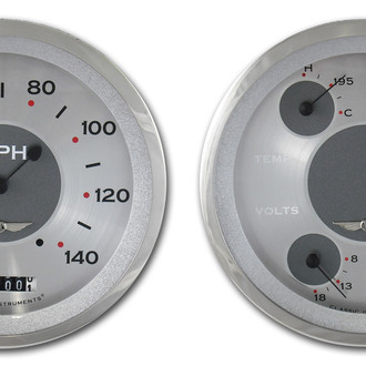 Classic Instruments® - All American Series 4-5/8" Speedometer and Quad Gauge Set, 140 MPH