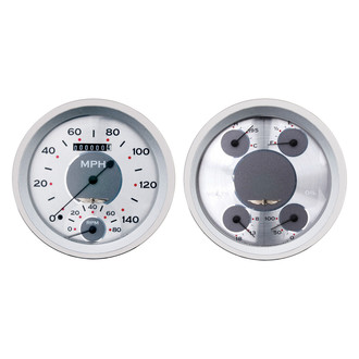 Classic Instruments® - All American Series 4-5/8" Speedtachular and Quad Gauge Set, 140 MPH, 8,000 RPM