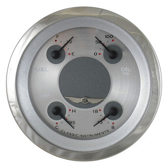 Classic Instruments® - All American Series 3-3/8" Quad Gauge, 75-10, 8-18 V
