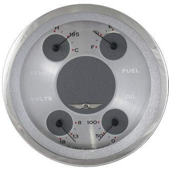 Classic Instruments® - All American Series 4-5/8" Quad Gauge, 240-33, 8-18 V