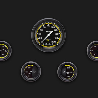 Classic Instruments® - AutoCross Series 3-3/8" Custom 5-Gauge Set