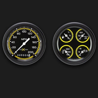 Classic Instruments® - AutoCross Series Custom 2-Gauge Set, 200 MPH