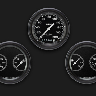 Classic Instruments® - AutoCross Series 3-3/8" Custom 3-Gauge Set