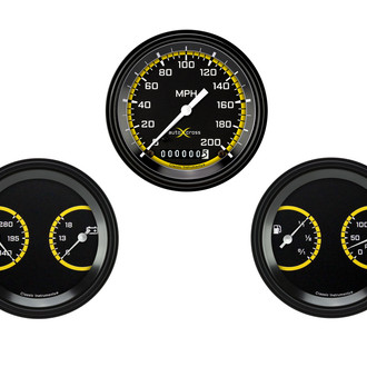 Classic Instruments® - AutoCross Series 3-3/8" Custom 3-Gauge Set