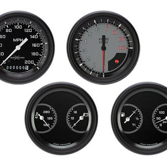 Classic Instruments® - AutoCross Series 3-3/8" Custom 4-Gauge Set