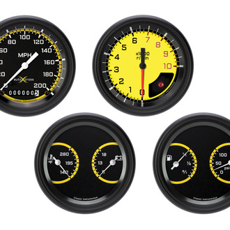 Classic Instruments® - AutoCross Series 3-3/8" Custom 4-Gauge Set