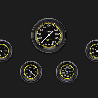 Classic Instruments® - AutoCross Series 3-3/8" Custom 5-Gauge Set