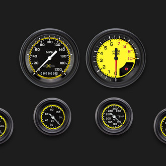 Classic Instruments® - AutoCross Series 3-3/8" Custom 6-Gauge Set