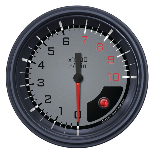 Classic Instruments® - AutoCross Gray Series 3-3/8" Tachometer, 10,000 RPM