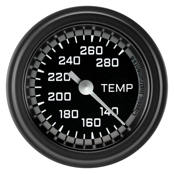 Classic Instruments® - AutoCross Gray Series 2-1/8" Water Temperature Gauge