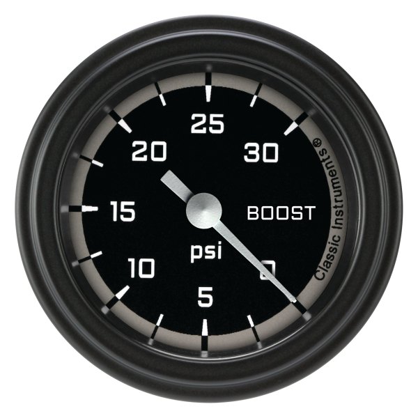 Classic Instruments® - AutoCross Gray Series 2-1/8" Boost Gauge, 30 psi