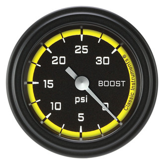 Classic Instruments® - AutoCross Series 2-1/8" Boost Gauge, 30 psi