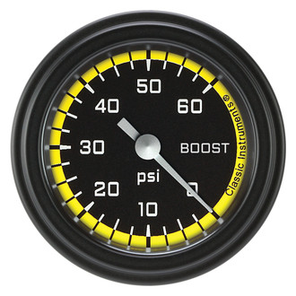 Classic Instruments® - AutoCross Series 2-1/8" Boost Gauge, 60 psi