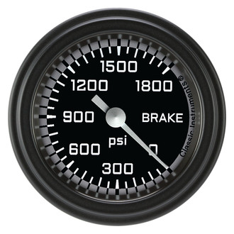 Classic Instruments® - AutoCross Series 2-1/8" Brake Pressure Gauge, 1800 psi