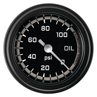 Classic Instruments® - AutoCross Series 2-1/8" Oil Pressure Gauge, 100 psi