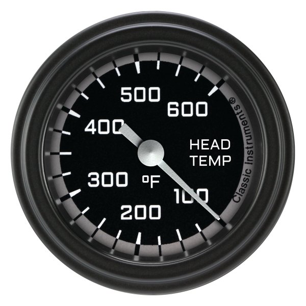 Classic Instruments® - AutoCross Gray Series 2-1/8" Cylinder Head Temperature Gauge, 100-600 F