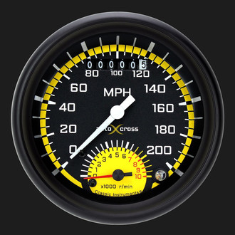 Classic Instruments® - AutoCross Series 3-3/8" Speedtachular, 200 MPH, 10,000 RPM