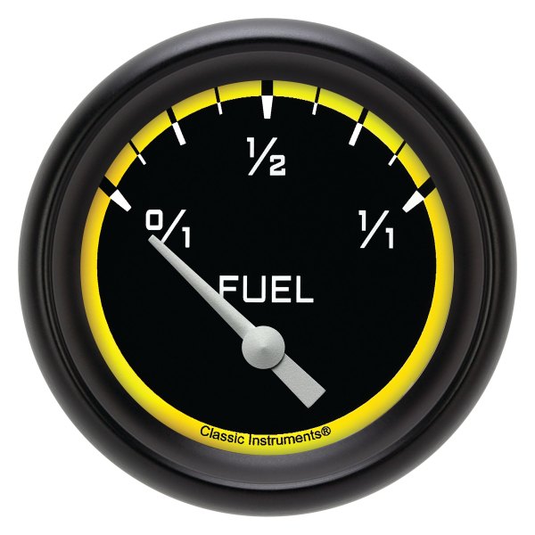 Classic Instruments® - AutoCross Yellow Series 2-5/8" Fuel Level Gauge, 75-10