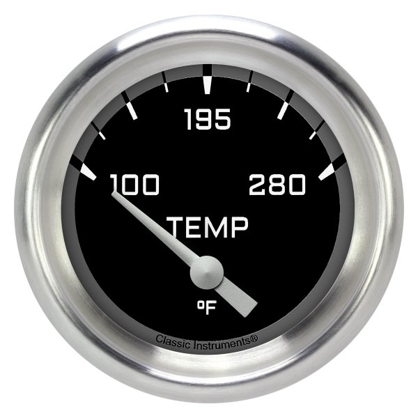 Classic Instruments® - AutoCross Gray Series 2-5/8" Water Temperature Gauge