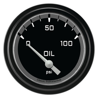 Classic Instruments® - AutoCross Series 2-5/8" Oil Pressure Gauge, 100 psi