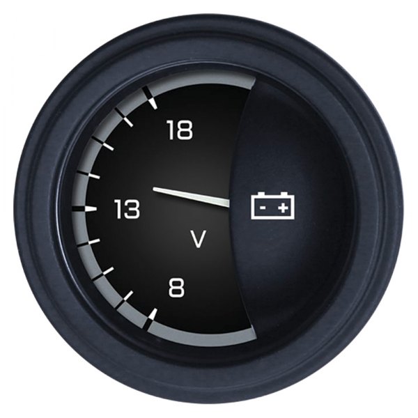 Classic Instruments® - AutoCross Gray Series 2-1/8" Voltmeter, 8-18 V
