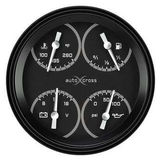Classic Instruments® - AutoCross Series 4-5/8" Quad Gauge, 0-30, 8-18 V