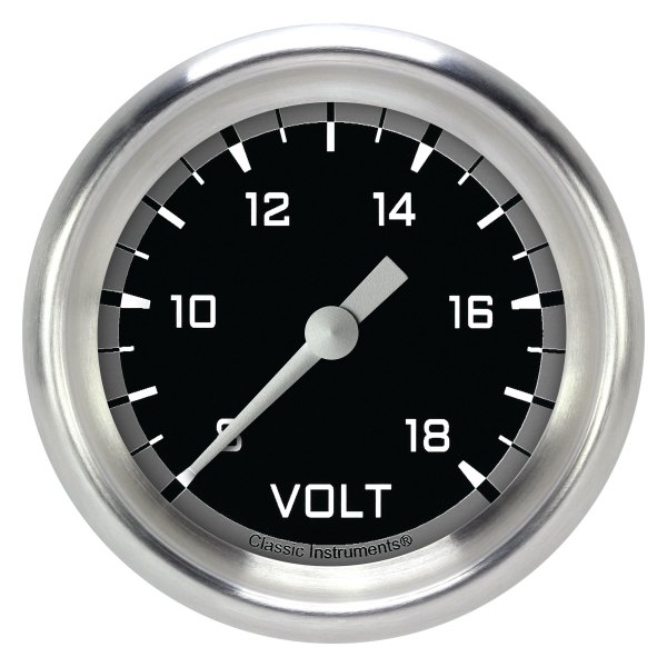 Classic Instruments® - AutoCross Gray Series 2-5/8" Voltmeter, 8-18 V